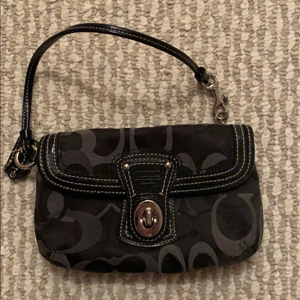 Black Coach wristlet